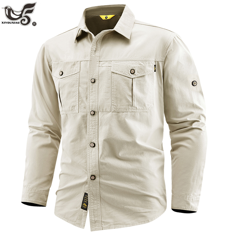 Tactical Military Shirt Cargo - Business-Militärhemden für Herren, taktische Hemden mit