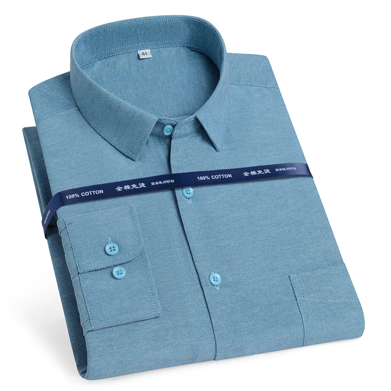 Oxford Cotton Casual Shirt Business - Oversize 11XL 10XL 9XL Qualität Reine