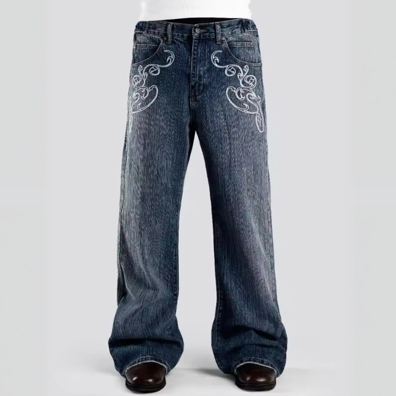 Jeans - Retro Y2K 2-teiliges Set Street-Style-Anzug Gestreifter