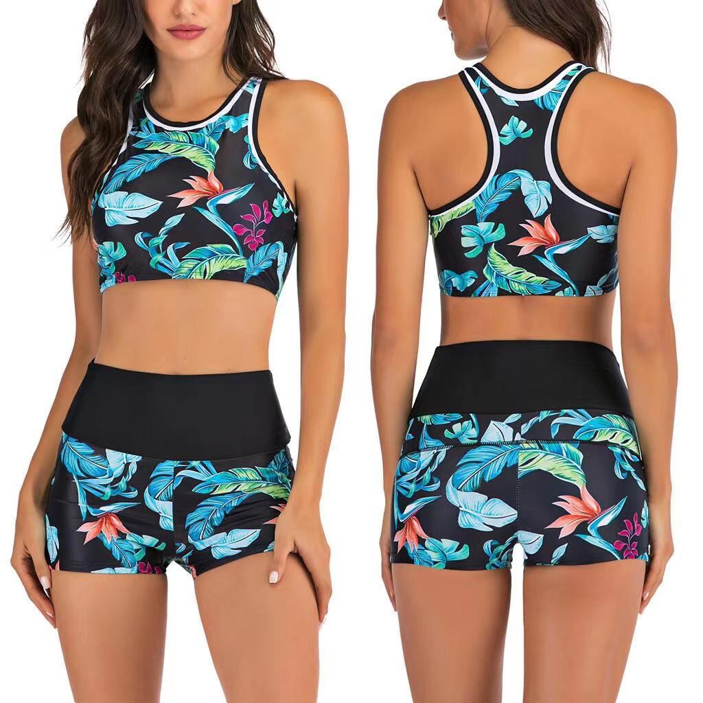 Shorts - Y2K Bikini Damen Tankini mit Shorts