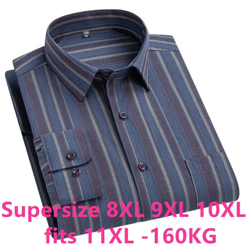 Oxford Cotton Casual Shirt Business - Große Größe 11XL 10XL 9XL 8XL