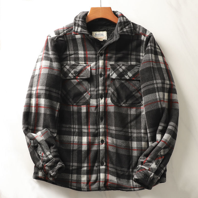 Flannel Plaid Shirt Heavy Weight - Herren schwere Flanell Plaid Shirts Winter
