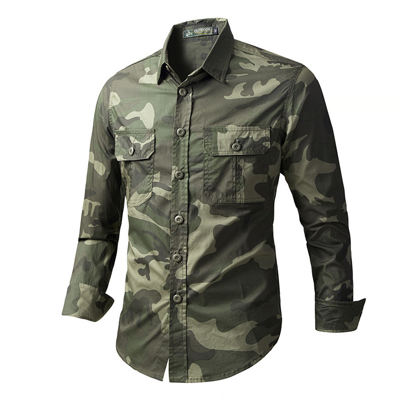 Tactical Military Shirt Cargo - Frühling Herbst Herren Taktische Cargo-Hemden Outdoor