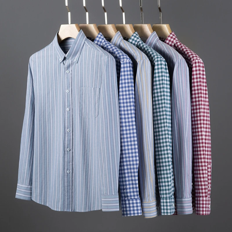 Oxford Cotton Casual Shirt Business - 2026 Frühling und Herbst 100% Baumwolle