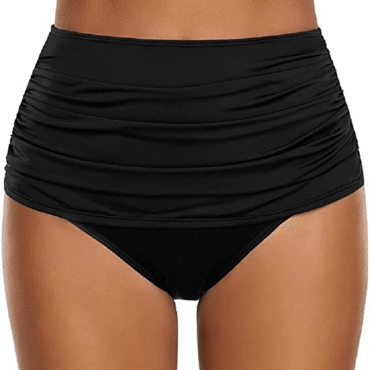 Shorts - Damen-Badeanzüge, Badeshorts, hohe Taille, schwarze Badeshorts,