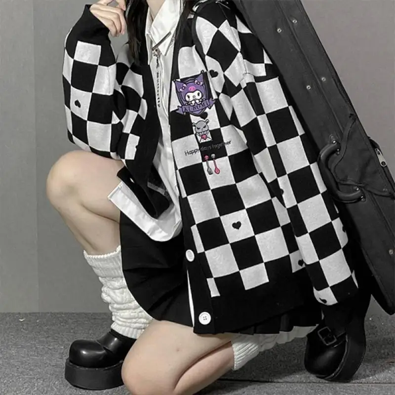 Jackets - Beliebter Anime-Mädchen-Cardigan-Pullover Kawaii Schwarz Schön Frühling