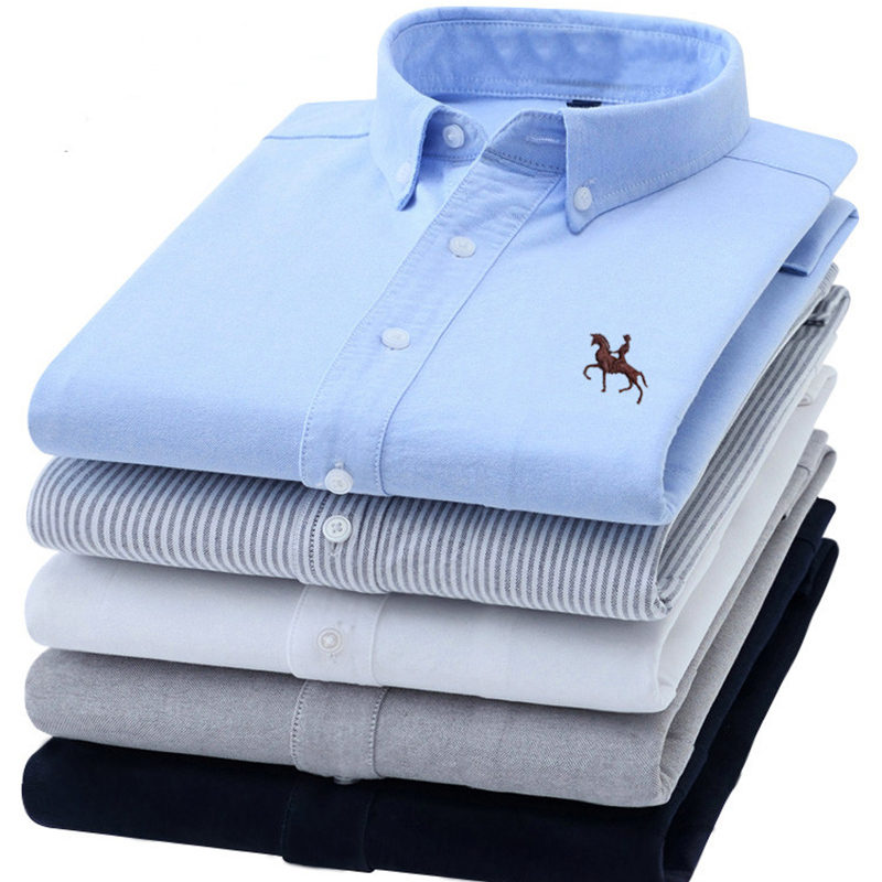 Oxford Cotton Casual Shirt Business - S-6XL Oxford-Hemden für Herren, langärmelig, reine