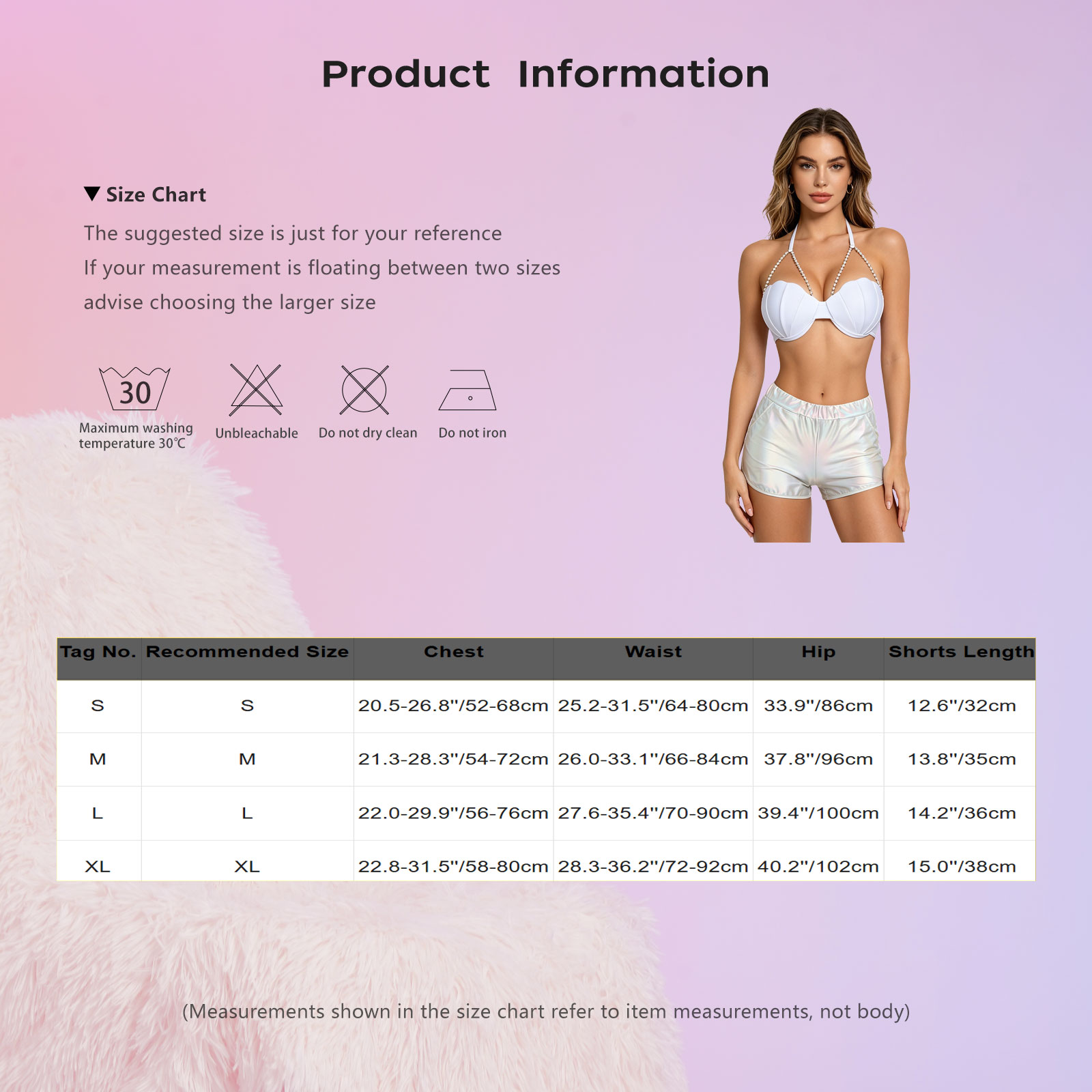 Shorts - Damen-Bademode-Set in Metallic-Optik, glänzend, Tankini-Set, Neckholder-Bikini-BH-Oberteil
