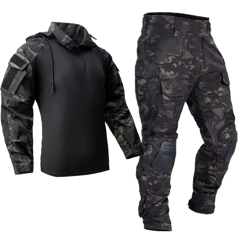 Tactical Military Shirt Cargo - Herren Taktische Uniform Militär Outdoor Tarnanzüge
