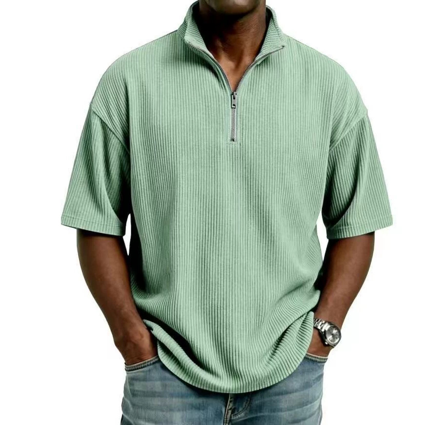 Sommer-Cordhemd mit Stehkragen – Corduroy Button Up Shirt Men Bewertung und Preis
