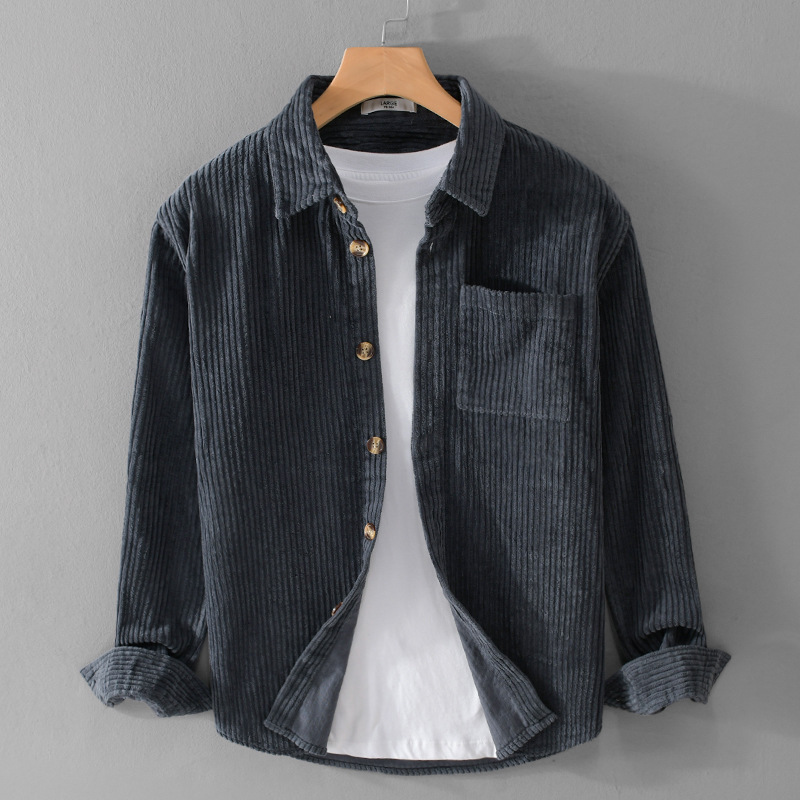 2026 Neues Herren-Cordhemd mit – Corduroy Button Up Shirt Men Bewertung und Preis