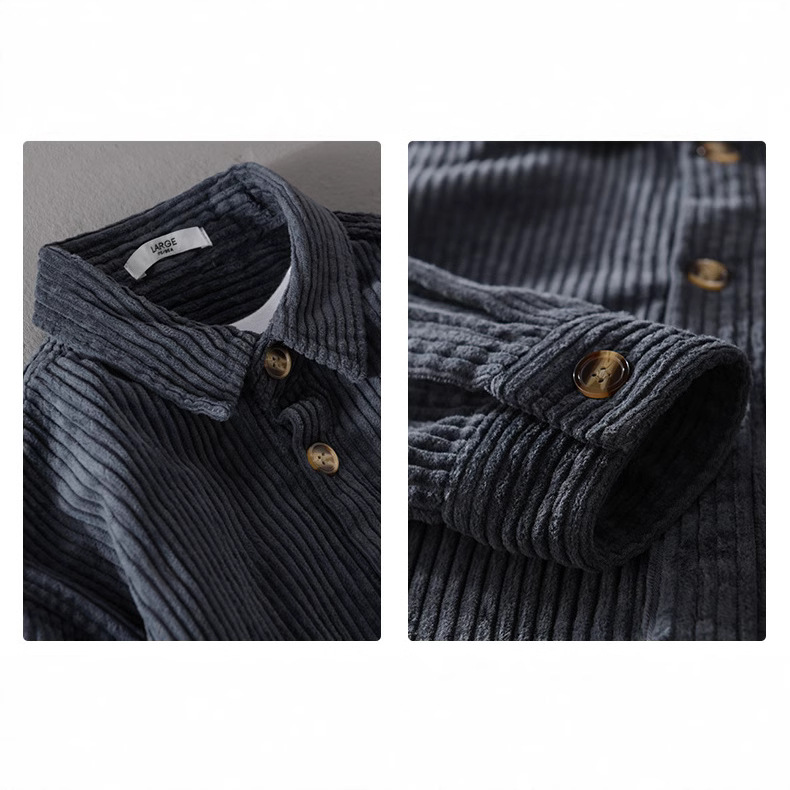 2026 Neues Herren-Cordhemd mit – Corduroy Button Up Shirt Men Bewertung und Preis