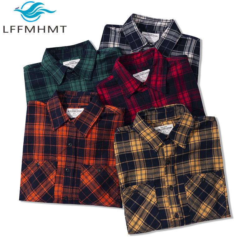 Herbst-Winter-Mode Klassisches – Flannel Plaid Shirt Heavy Weight Bewertung und Preis