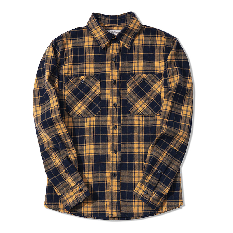 Herbst-Winter-Mode Klassisches – Flannel Plaid Shirt Heavy Weight Bewertung und Preis