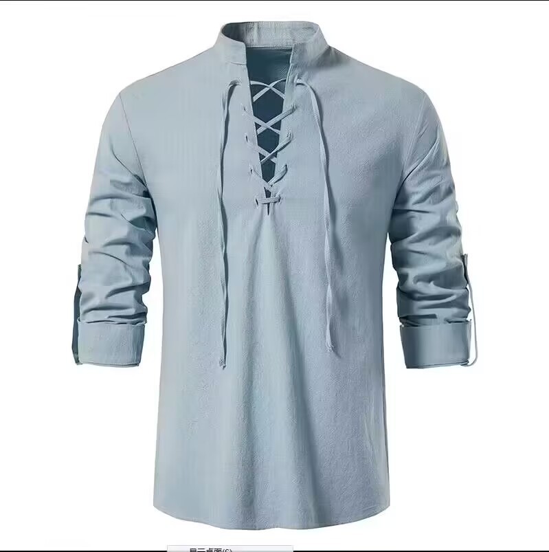 Herren Piratenhemd Wikinger Re – Medieval Gothic Lace Up Pirate Shirt Bewertung und Preis