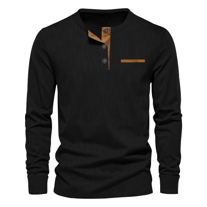 Neue männer Langarm T-shirt Fr – Corduroy Button Up Shirt Men Bewertung und Preis