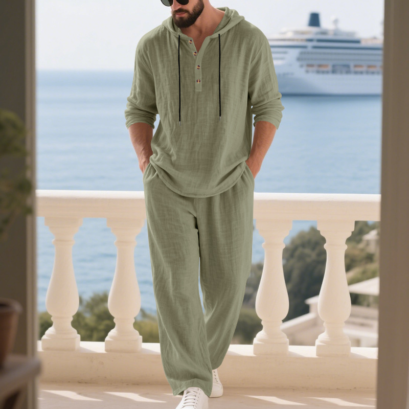 Grenzüberschreitender Herbst-L – Mens Linen Shirt Long Sleeve Bewertung und Preis