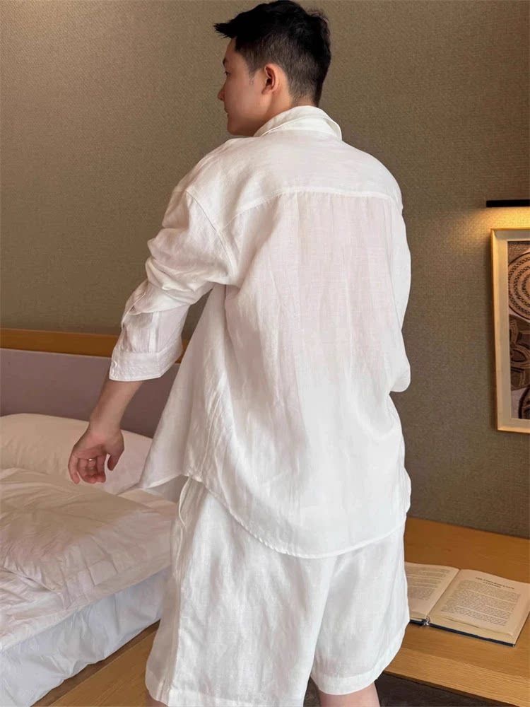 Leichtes, atmungsaktives Baumw – Mens Linen Shirt Long Sleeve Bewertung und Preis