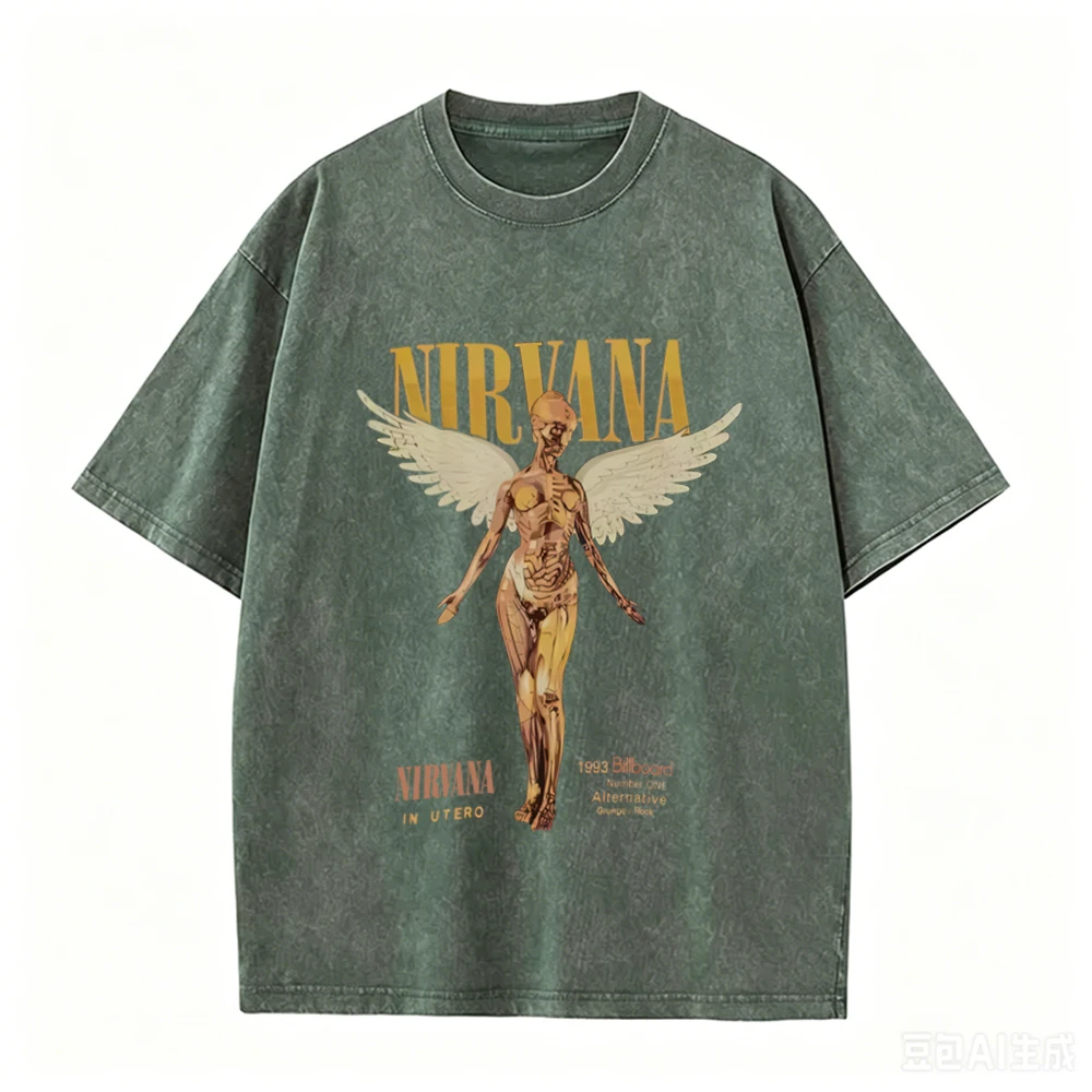 Retro Acid Wash Oversized T-Sh – Acid Wash Vintage Graphic T Shirt Bewertung und Preis