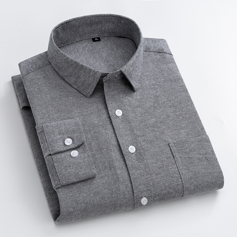 Marineblaues Oxford-Hemd für H – Oxford Cotton Casual Shirt Business Bewertung und Preis