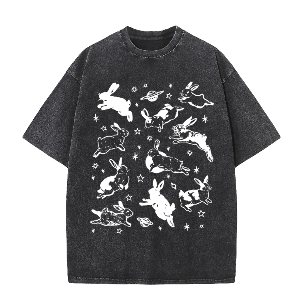 2026 Vintage Space Rabbit Plan – Acid Wash Vintage Graphic T Shirt Bewertung und Preis