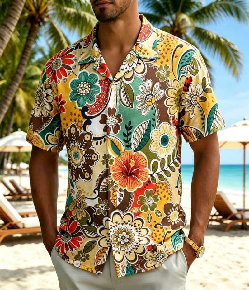 Herren Vintage Boho Tropisches – Vintage Hawaiian Floral Shirt Bewertung und Preis