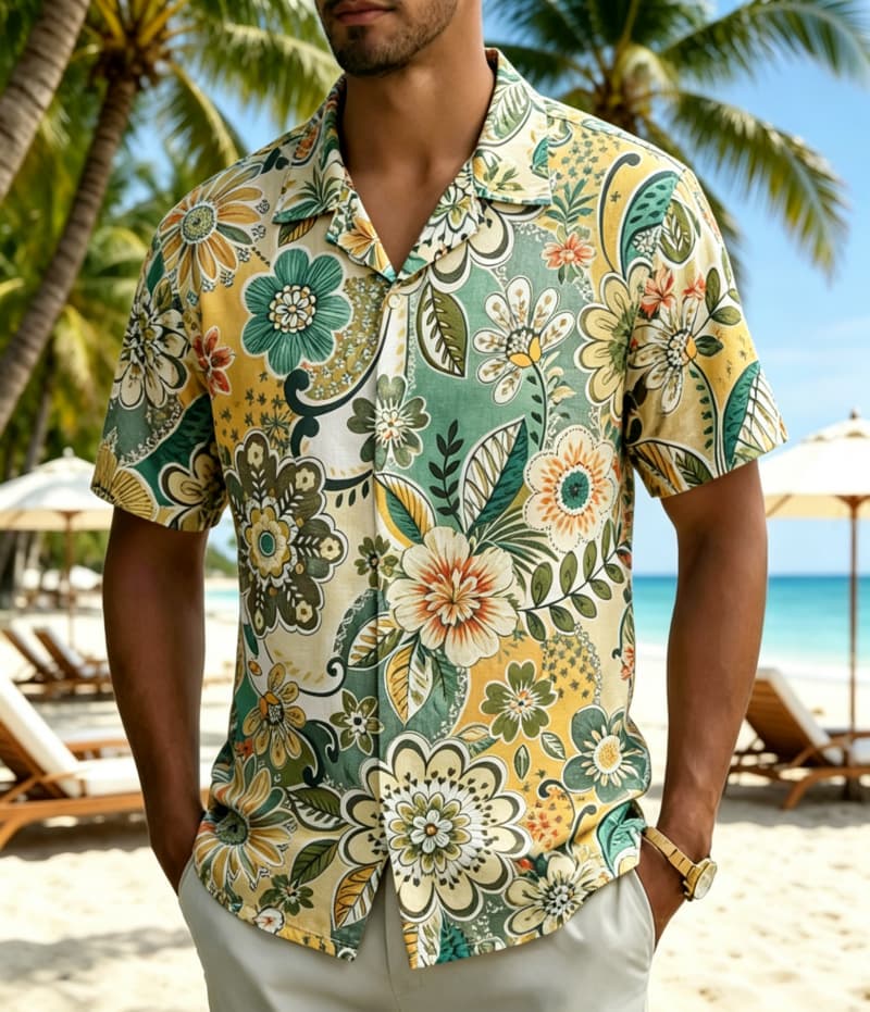 Herren Vintage Boho Tropisches – Vintage Hawaiian Floral Shirt Bewertung und Preis