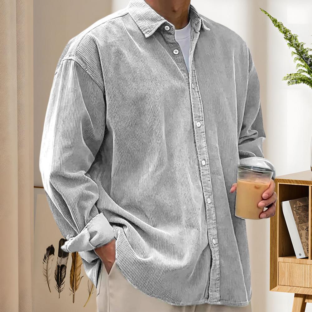 Outdoor Casual Herren Einfarbi – Corduroy Button Up Shirt Men Bewertung und Preis