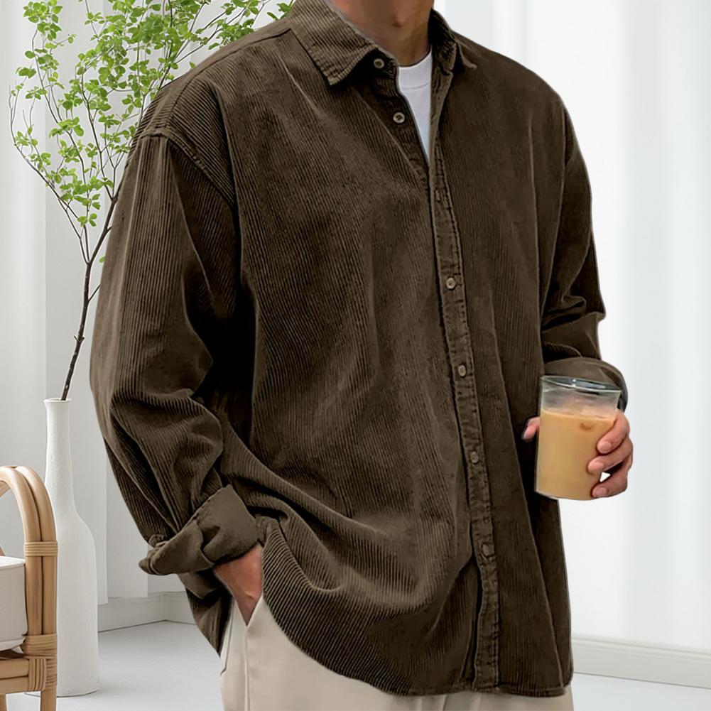 Outdoor Casual Herren Einfarbi – Corduroy Button Up Shirt Men Bewertung und Preis