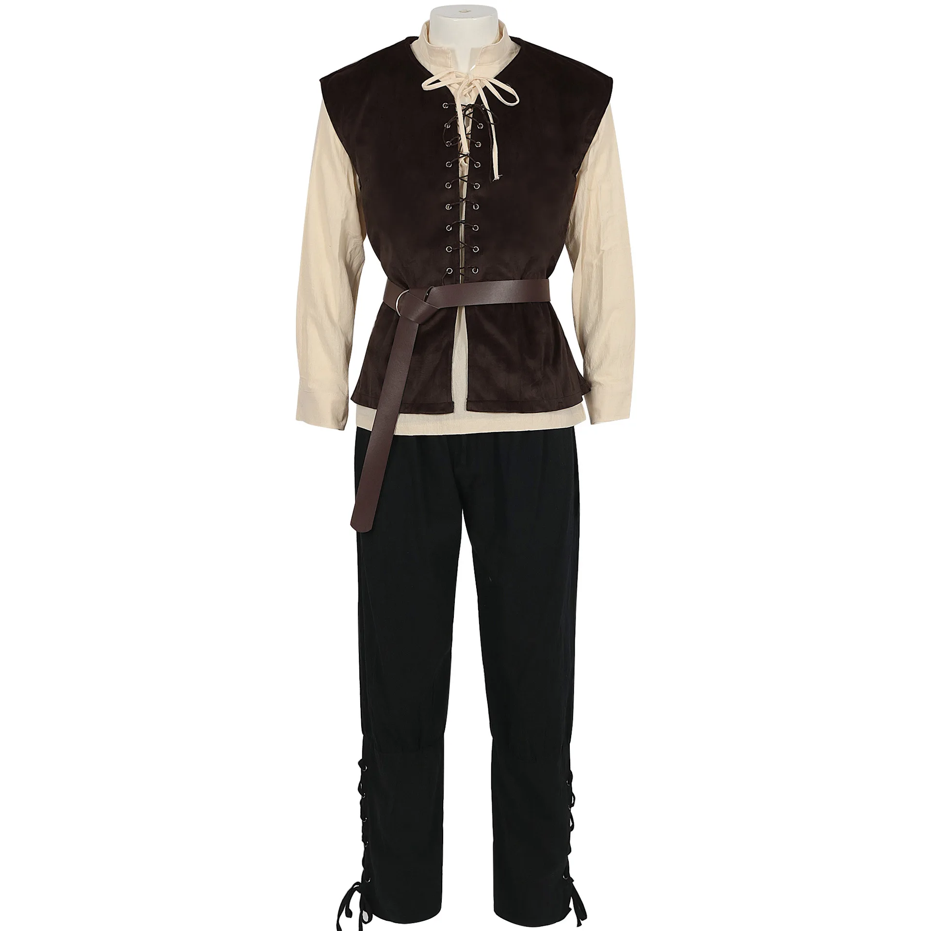 Mittelalterliche Hemden Gothic – Medieval Gothic Lace Up Pirate Shirt Bewertung und Preis