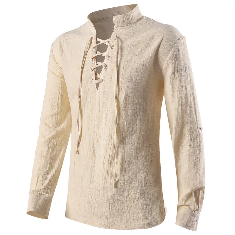 Mittelalterliche Hemden Gothic – Medieval Gothic Lace Up Pirate Shirt Bewertung und Preis