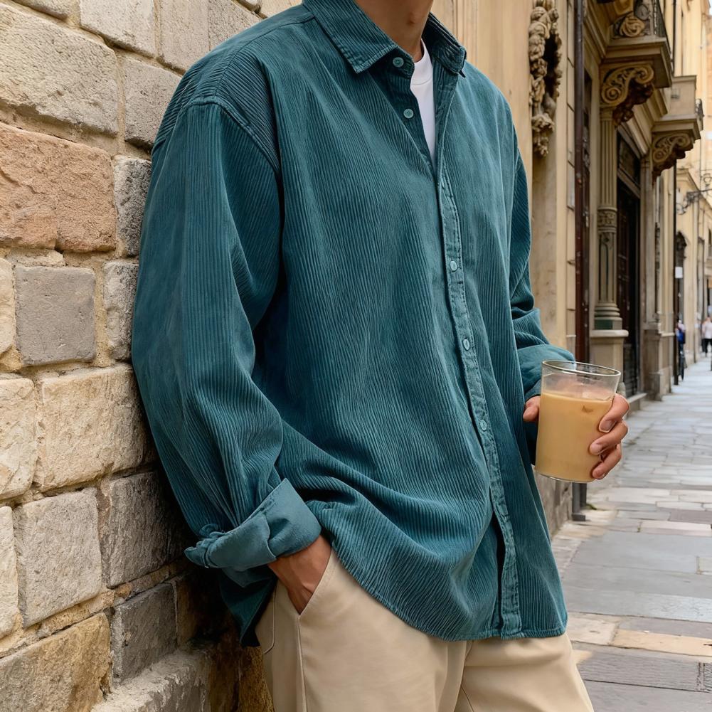 Neues Herren-Cordhemd, entspan – Corduroy Button Up Shirt Men Bewertung und Preis