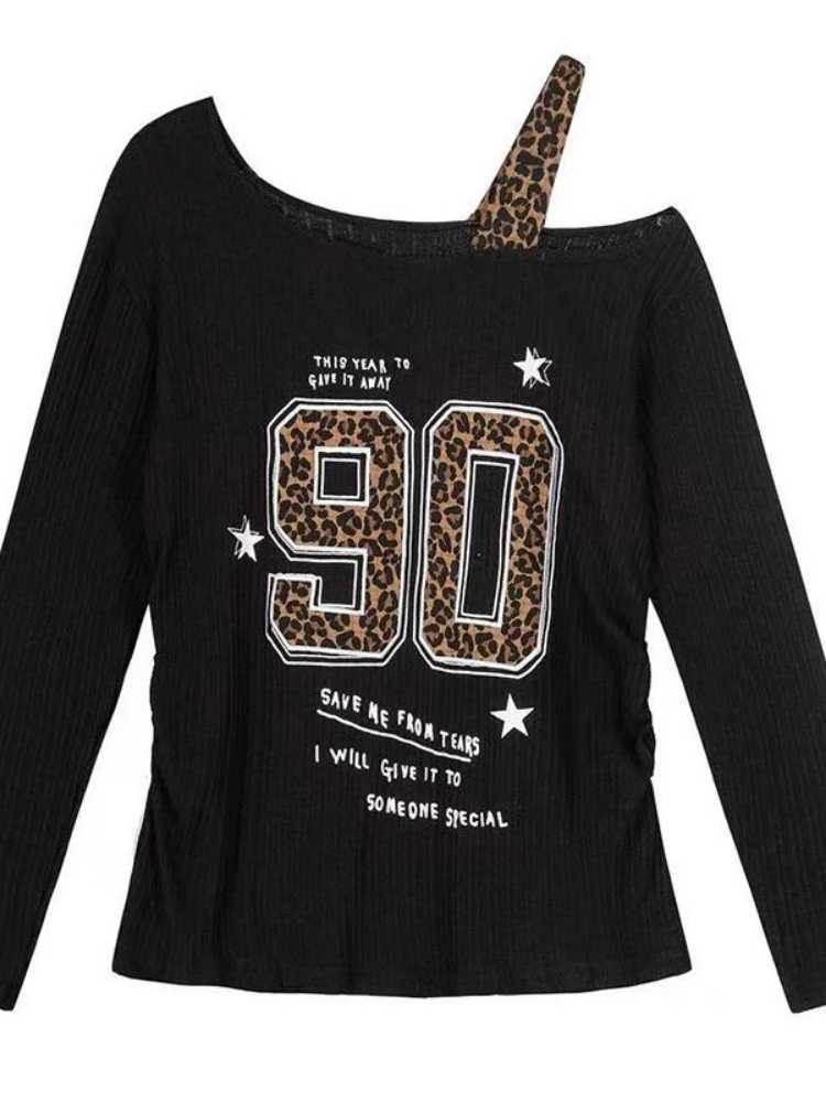Y2K Patchwork Leopardenmuster  – T-Shirts Bewertung und Preis