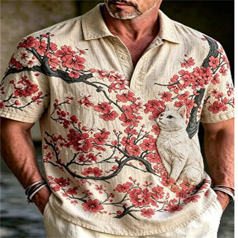 Herren Kurzarm-Poloshirt Vinta – Vintage Hawaiian Floral Shirt Bewertung und Preis