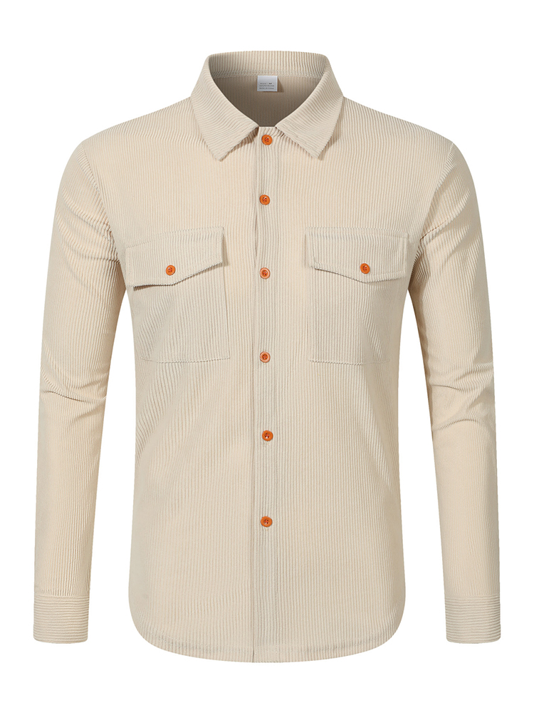 Casual männer Cord Hemd Jacke  – Corduroy Button Up Shirt Men Bewertung und Preis