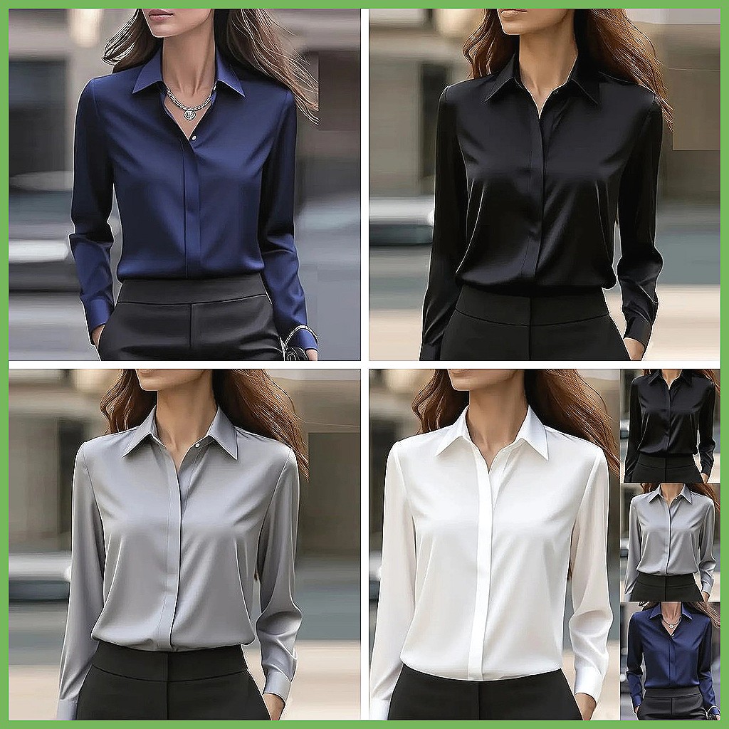 Neue Damen Büro-Bluse Langarm  – Shirts Bewertung und Preis
