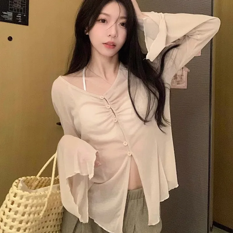 Transparente Bluse mit ausgest – Shirts Bewertung und Preis