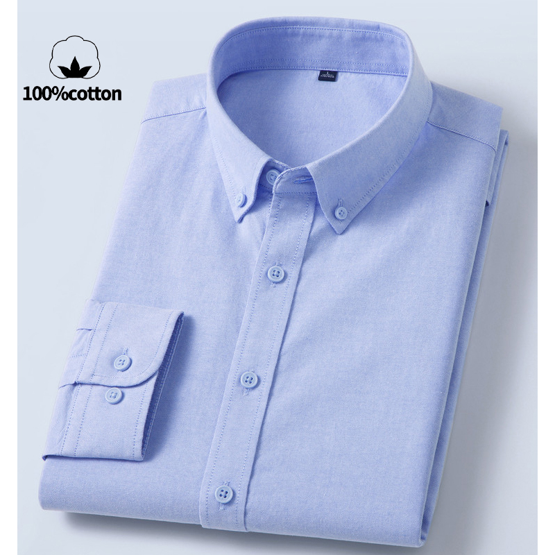 Herren Oxford-Hemd aus 100% Ba – Mandarin Collar Formal Shirt Slim Fit Bewertung und Preis