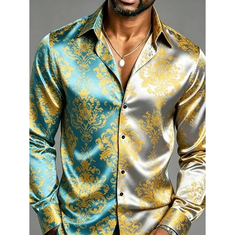 Satin-Seidenhemd mit langen Är – Mens Satin Silk Dress Shirt Bewertung und Preis