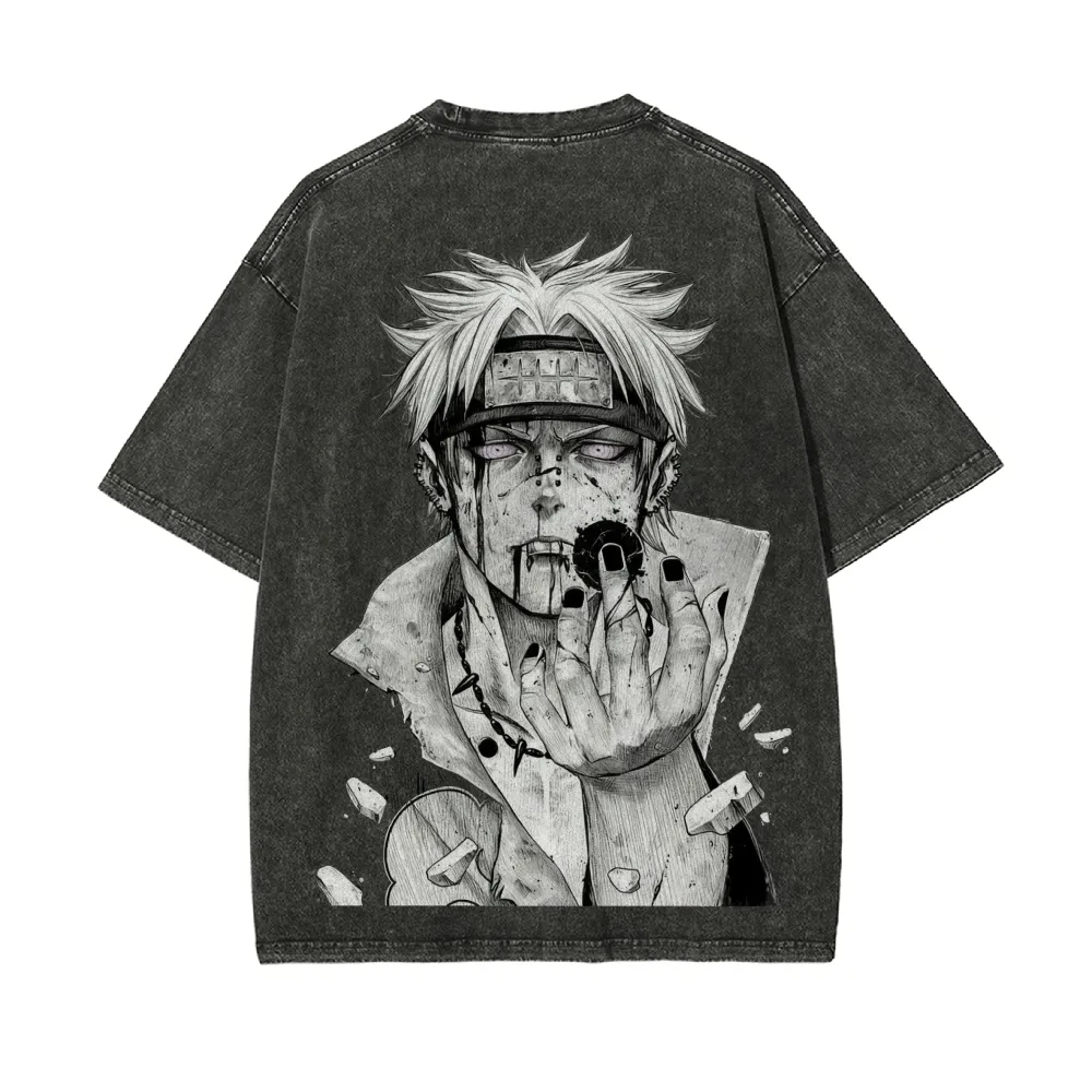 Naruto Pain T-Shirt Rinnegan A – Acid Wash Vintage Graphic T Shirt Bewertung und Preis