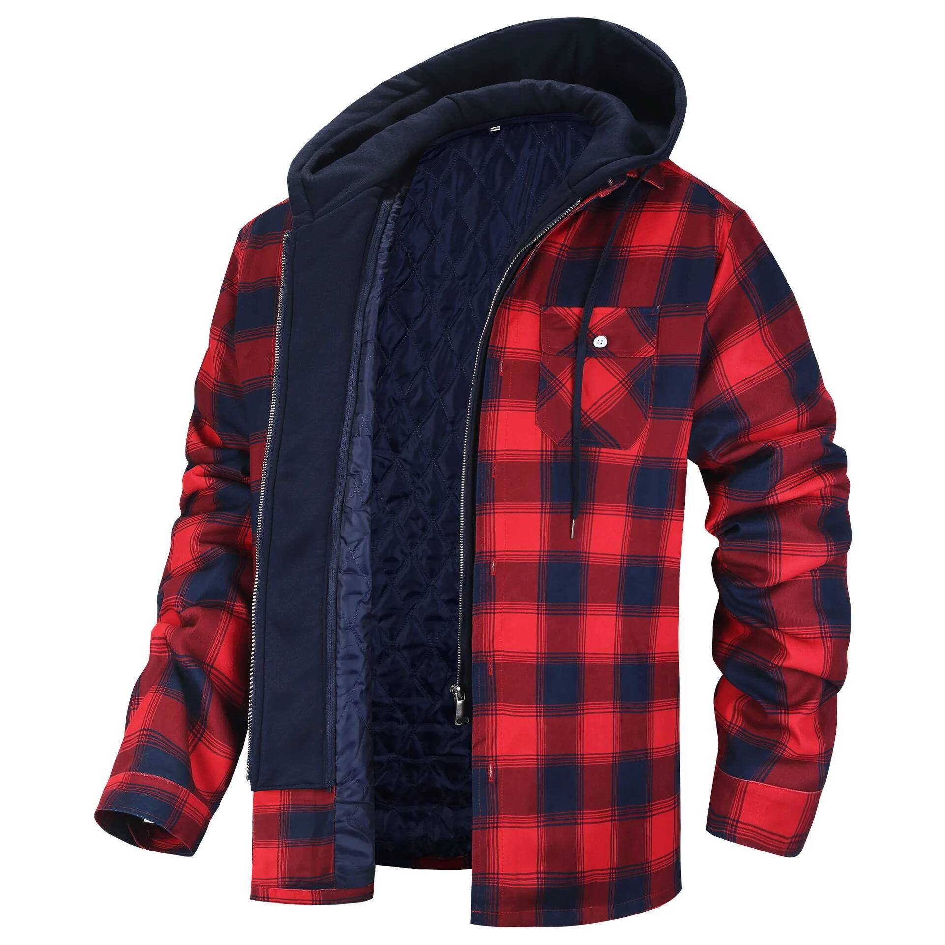 Winter-Flanell-Karo-Jacke für  – Flannel Plaid Shirt Heavy Weight Bewertung und Preis