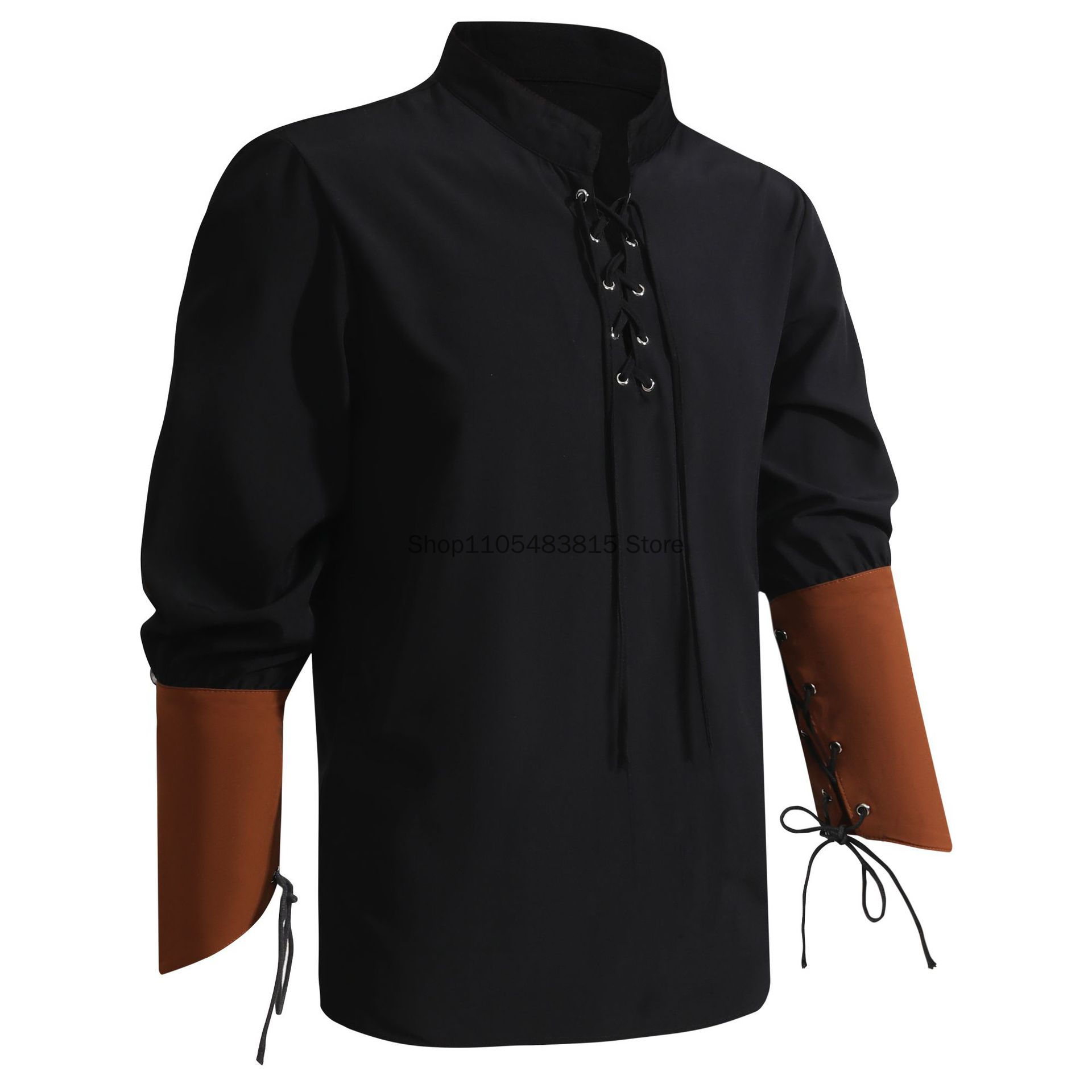 Piratenhemd für Herren - Mitte – Medieval Gothic Lace Up Pirate Shirt Bewertung und Preis
