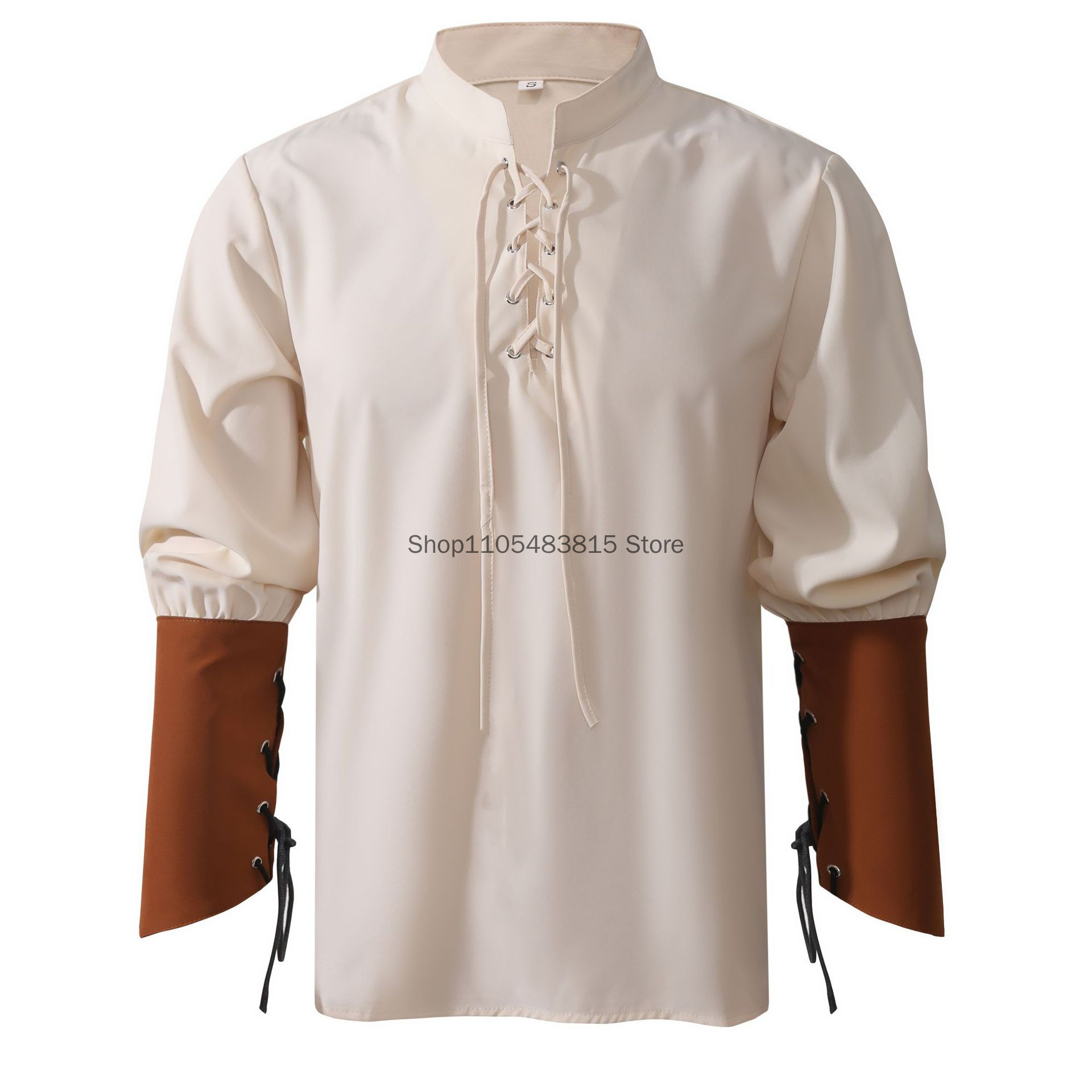 Piratenhemd für Herren - Mitte – Medieval Gothic Lace Up Pirate Shirt Bewertung und Preis