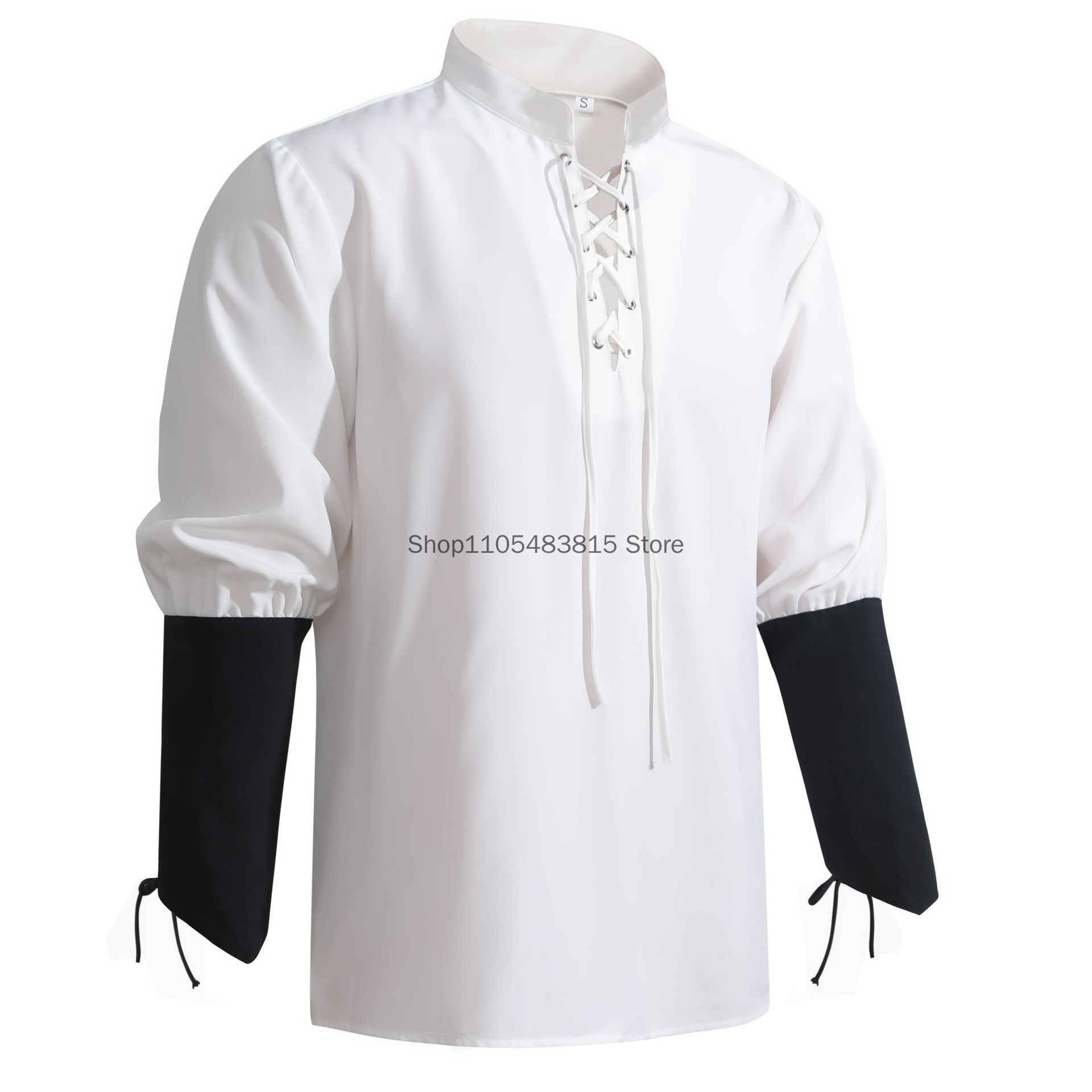 Piratenhemd für Herren - Mitte – Medieval Gothic Lace Up Pirate Shirt Bewertung und Preis