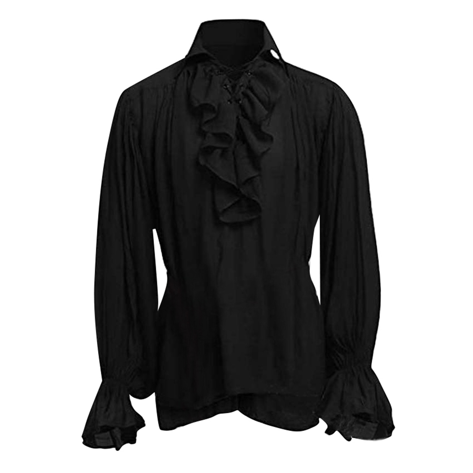 Herren Halloween Lace Up Pirat – Medieval Gothic Lace Up Pirate Shirt Bewertung und Preis