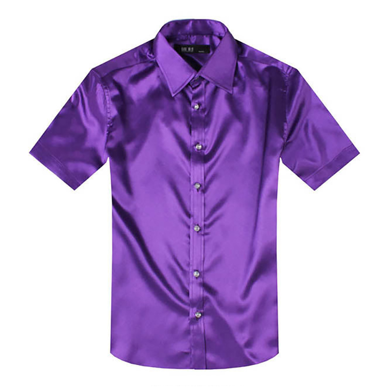 Seiden satin Herren hemd glänz – Mens Satin Silk Dress Shirt Bewertung und Preis