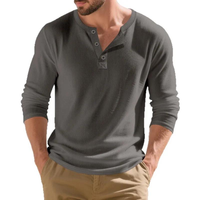 Herren-T-Shirt, Frühlings-T-Sh – Corduroy Button Up Shirt Men Bewertung und Preis