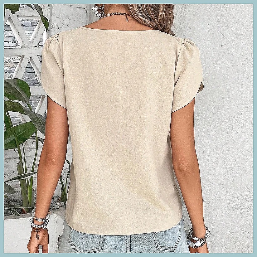 2024 Sommer Vintage Einfarbige – Shirts Bewertung und Preis