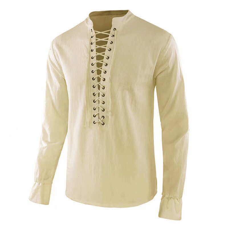 Herren Renaissance-Hemd Pirate – Mens Linen Shirt Long Sleeve Bewertung und Preis
