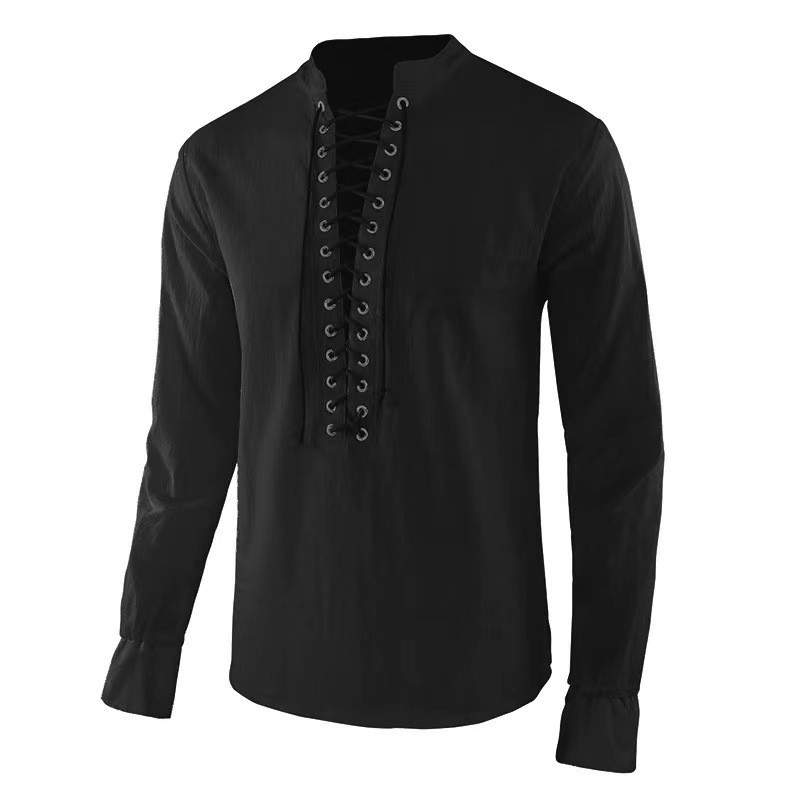 Herren Renaissance-Hemd Pirate – Mens Linen Shirt Long Sleeve Bewertung und Preis